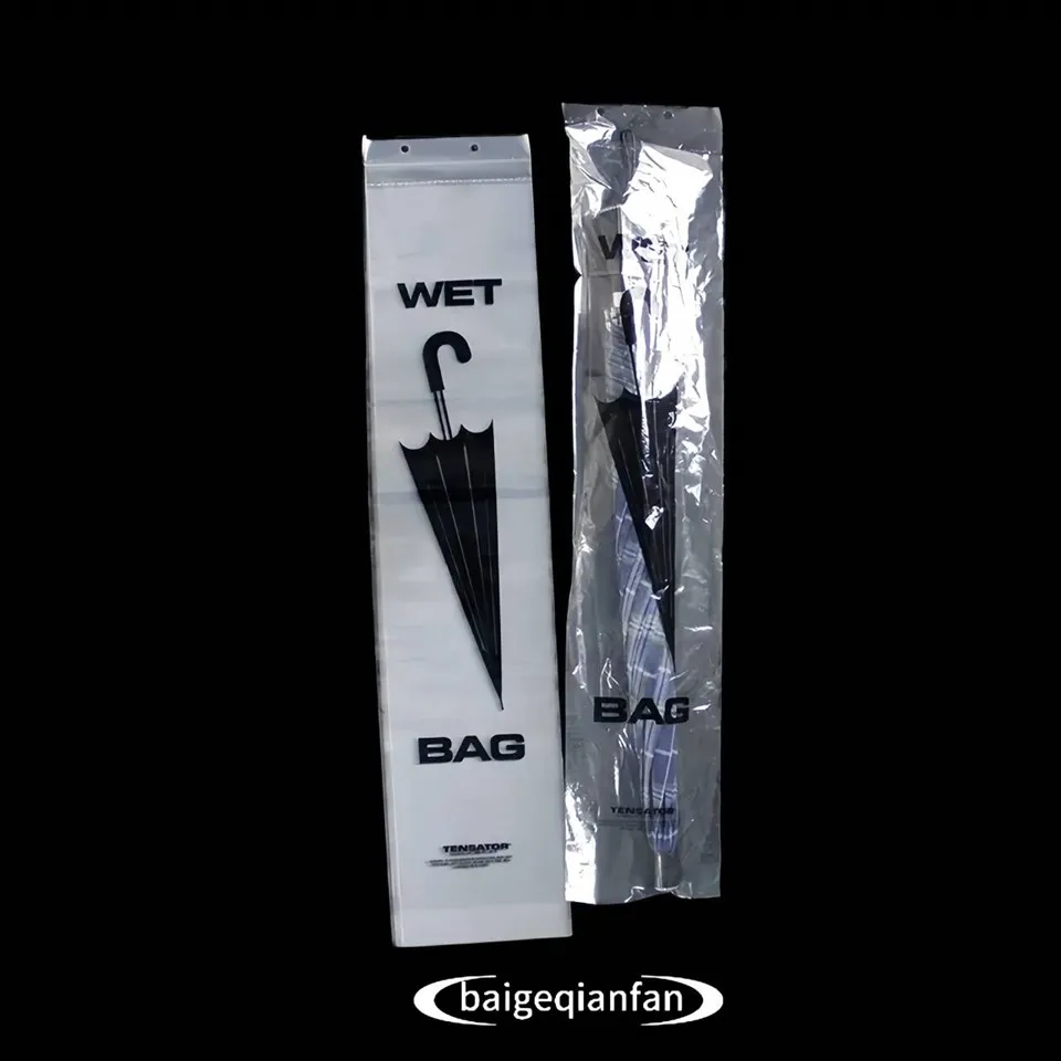 Skaidrus plastikinis skėčio pakavimo krepšys