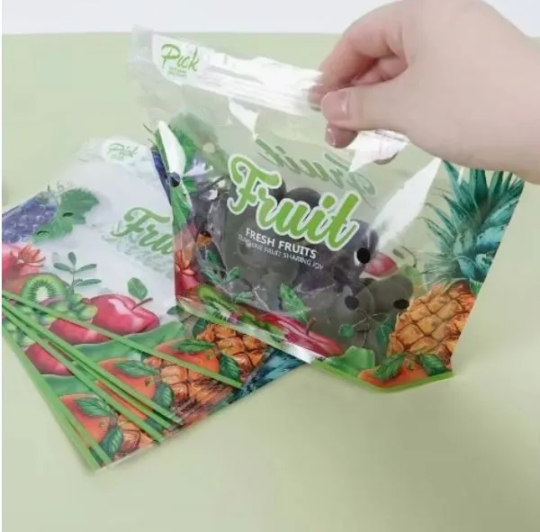 Didmeninis aukštos kokybės vaisių ir daržovių krepšys su rankena ir oro anga